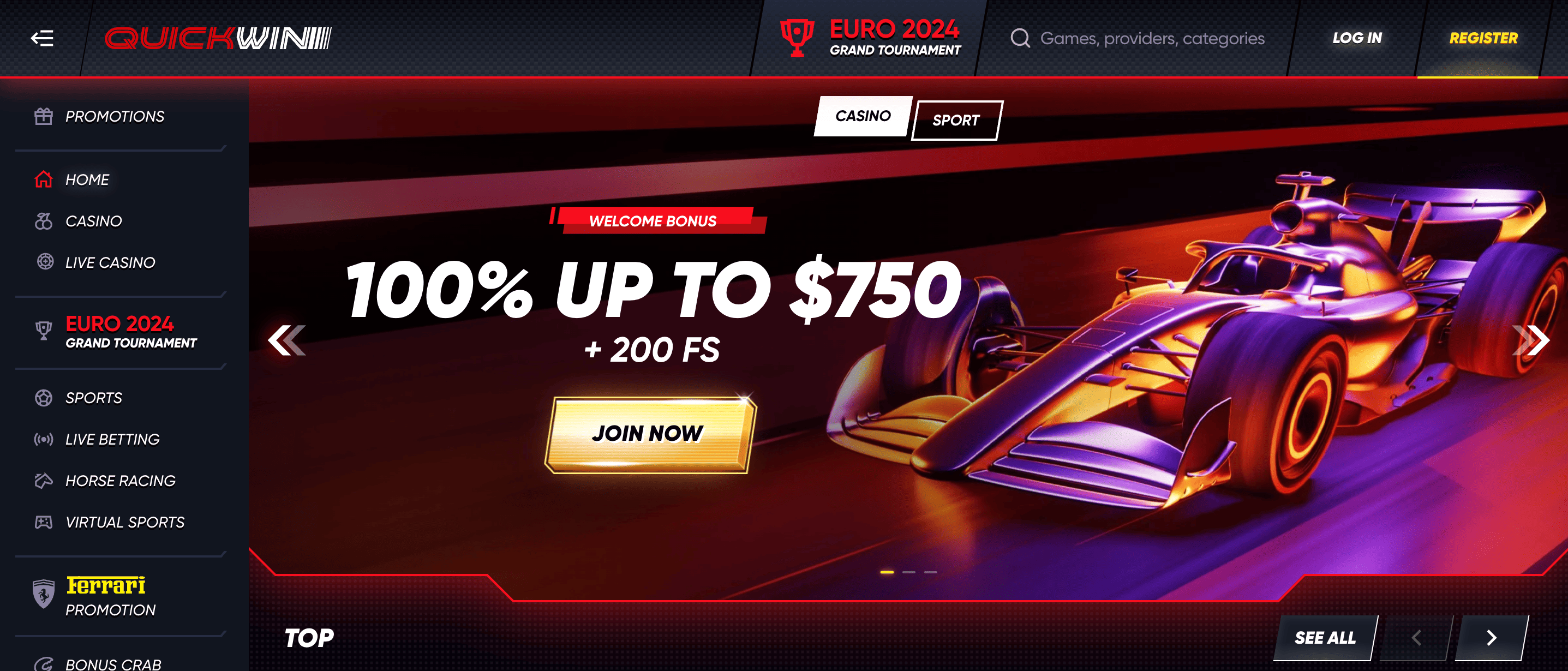 Quickwin Casino Homepage Quickwin Casino Homepage