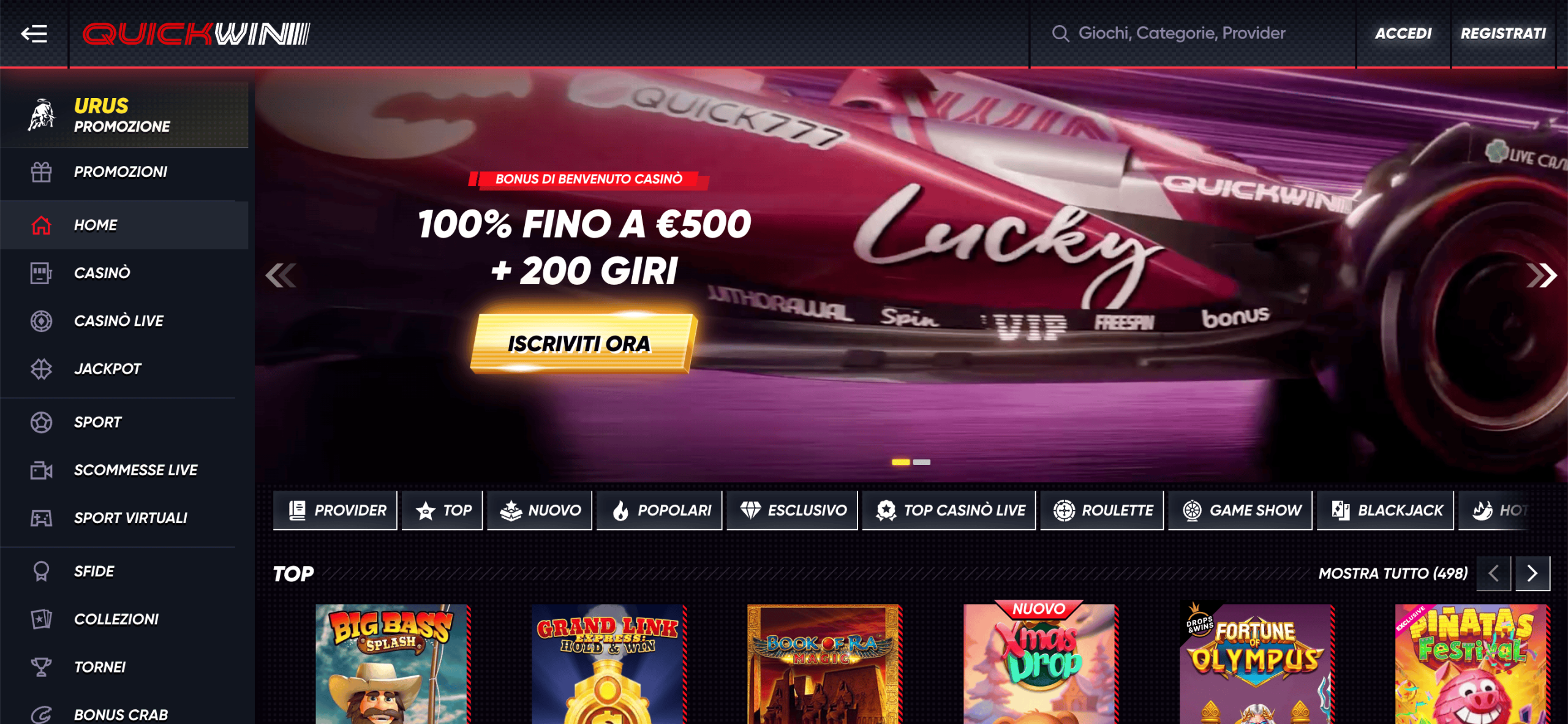 QuickWin Casino Home